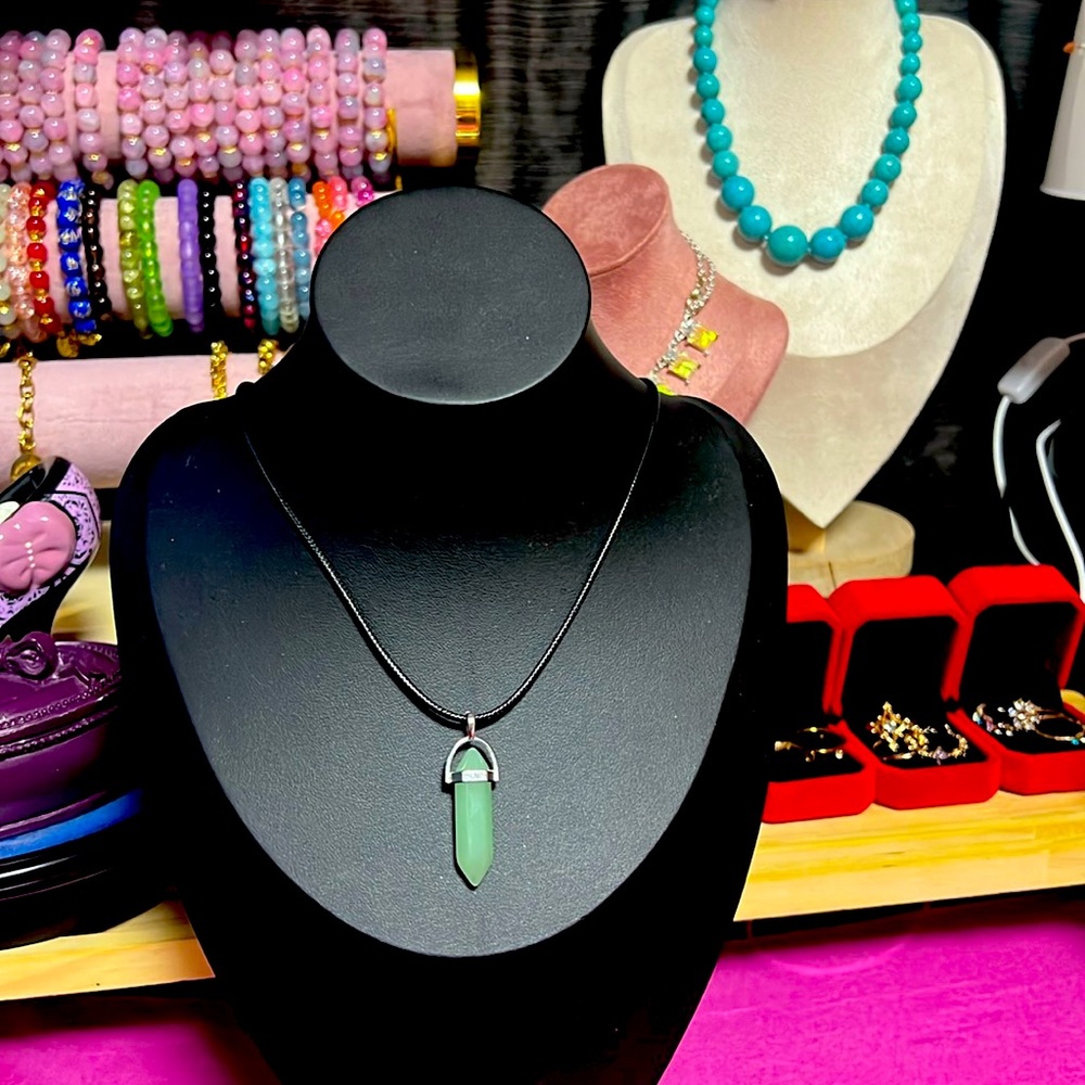 Hexagon Opal Necklace